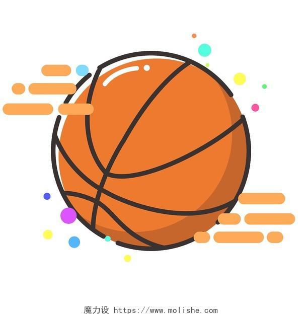 卡通可爱扁平MBE篮球运动PNG素材